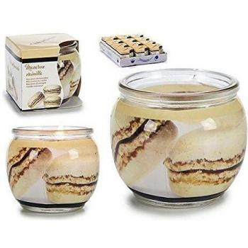 Vela de Cristal Vainilla Macaroon 6,5x7x6,5 Cm