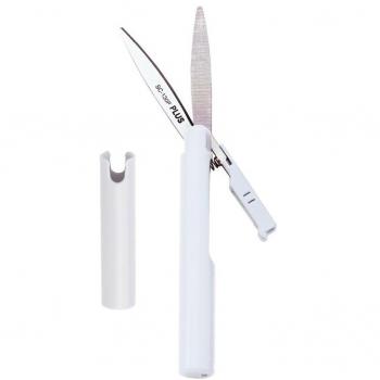 Pentel Curved Pocket Scissors Fluorine Coated White