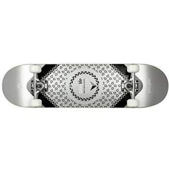 Playlife Einsteiger und Fortgeschrittene Skateboard Heavy Metal Silver