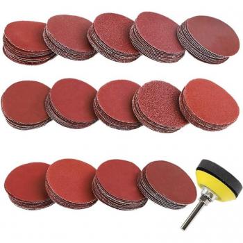 Kit Meuleuse 140pcs – Disques 2” avec plaque d’appui ¼” et tampon en mousse douce