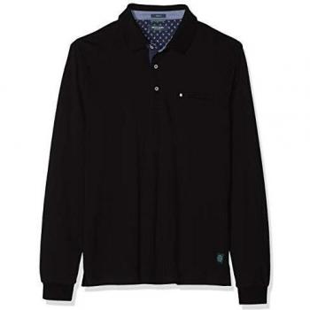Pierre Cardin Herren Longsleeve Polo Rollkragenpullover, Schwarz, Größe L