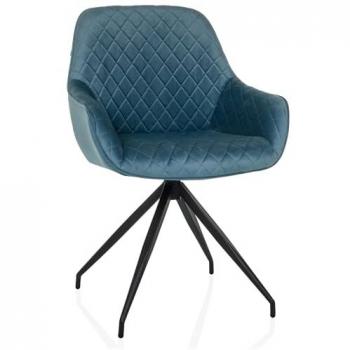 Poltrona Elegante Elverum in Blu Grigio