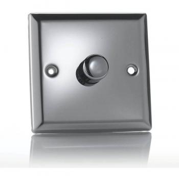 Varilight V‑Pro 1‑Gang 2‑Way 1 × 400W Dimmer Switch – Classic Mirror Chrome (JCP401)