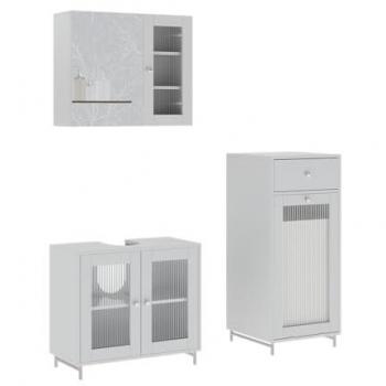 Bagno Set Vicco Bianco 3 Componenti – Mobile a Specchio