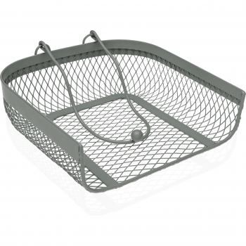 Servilletero Elegante en Acero Gris – Modelo Versa