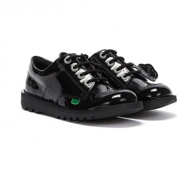 Kickers Kick Lo Patent Junior Black Schuhe