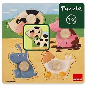 Boîte à jouets avec animaux de ferme Goula 53069