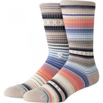 Grey Threaded Crew Socks