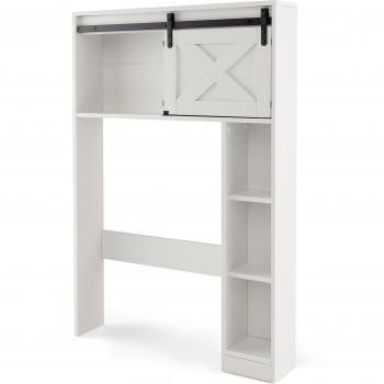 Étagère de Salle de Bain Blanche, 84 x 17 x 128 CM, Giantex