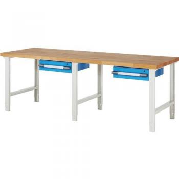 Eurokraft Pro Series 7 Workbench with 2 Suspended Drawers, 2500 x 900 mm