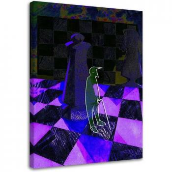 Quadro Il Vecchio Immerso nella Stanza Sorprendente 40x60 Violetto