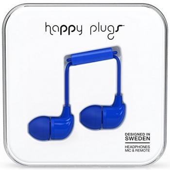 Oreillettes intra-auriculaire Happy Plugs Cobalt avec micro