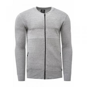 Grau‑Ripp Herrenjacke von Rusty Neal, 70 % Polyacryl / 30 % Baumwolle, L