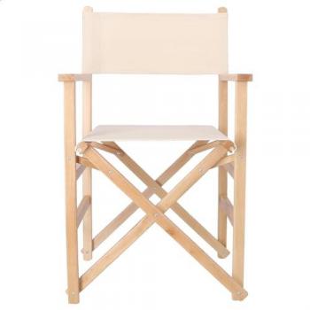 Sillón Director Sunset de Madera de Haya con Lona Desenfundable, Barnizado, 51x46x86 cm