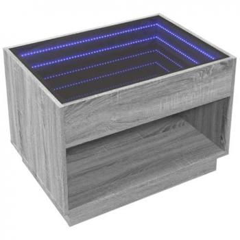 Coffee Table Infinity LED Grey Sonoma 70x50x50 cm
