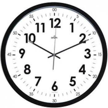 Geräuschlose Wanduhr in Schwarz mit 40 cm Durchmesser