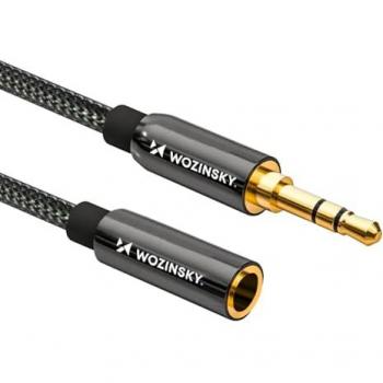 Wozinsky Mini‑AUX‑Cable‑Extender 5 m (female / male), schwarz