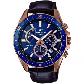 Casio EFR‑552GL Herrenzeitmesser – Analog, Lederarmband