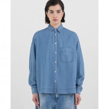 Replay A Camicia a Maniche Lunghe XL Light Blue – numero 77c