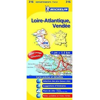Loire-Atlantique, Vendee (Michelin kaart