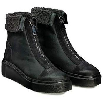 Paul Green Damen Halbstiefel mit Warmfutter, Schwarz, 4 UK / 37 EU