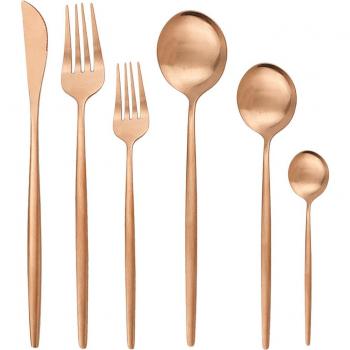 Elegant Rose Gold Tableware Set