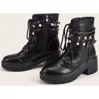 Bottes à talons épais avec design élégant pour l'hiver