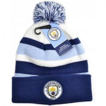 Berretto Manchester City FC Bronx – Pompon bianco/blu