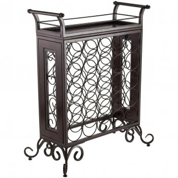 Winsome Wine Shelf, Dark Bronze, 25.86 W x 30.16 H x 13.5 D