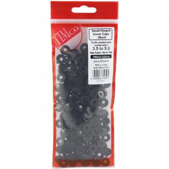 Hinged Screw Caps Small Black for 3.0 to 4.5 Screws