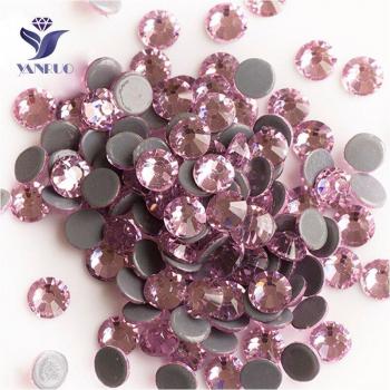 YANRUO 2058HF SS4-SS30 Licht Rose Flatback Strasssteine für Stoffe