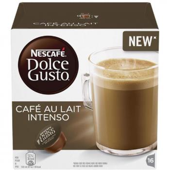 NESCAFÉ Dolce Gusto Café Au Lait Intenso Coffee Pods, 16 Capsules (48 Servings, Pack of 3, Total 48 Capsules)