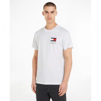 Camiseta Tommy Hilfiger Essentials Flag Tee Hombre Blanca