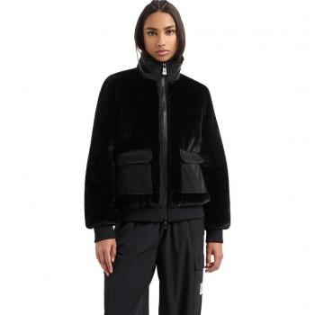 Chaqueta EA7 Negra Teddy Invierno para Dama