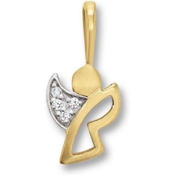 Damen Schmuckset: Zirkonia Engel Halskette