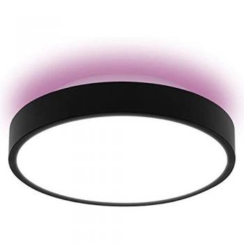 Plafonnier LEDVANCE en métal noir Ø35cm