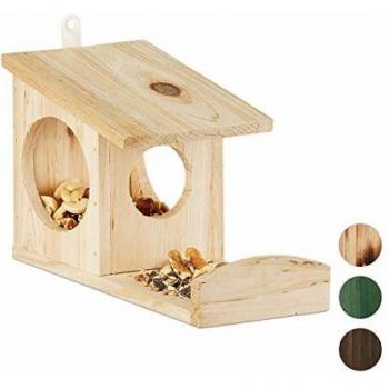 Wooden Squirrel Feeding Station
