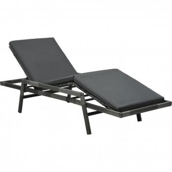 Sillón de Resina con Soporte de Mimbre Gris