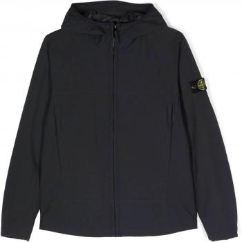 Stone Island giacca blu bambino in tessuto tecnico