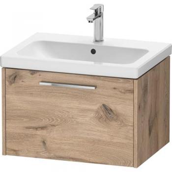 Meuble sous-vasque coulissant Duravit D-Code, chêne marbre