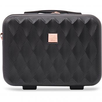 Schwarze Semi Line Henkeltasche T5722-1 – 24 cm × 18 cm × 10 cm