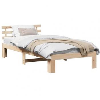 SolidPine 90x200 Brown Bed Frame