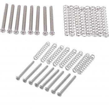 Guitar Pickup Height Adjustment Screws and Springs (16 Pcs, M2.5X32MM/M3X30MM)