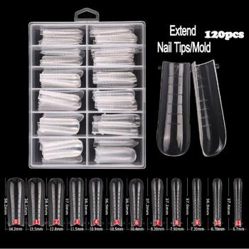 Ensemble d'Outils et Accessoires en Polygel UV pour Ongles avec Formes Doubles, Embellissement des Doigts, 120 Pièces