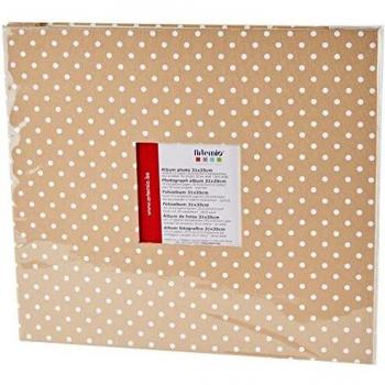 Retro Dot Pattern Photo Album – 30x30cm, 10 Pages, Durable Cardboard Case