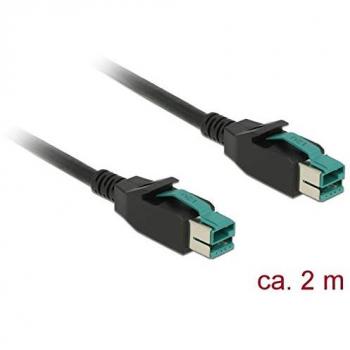 DeLock Poweredusb Kabel Stecker 12 V > Poweredusb Stecker 12 V 2 m fÃ¼r POS Drucker und Terminals