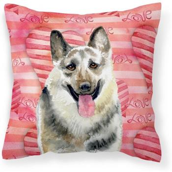 Caroline's Treasures BB9736PW1414 East-European Shepherd Love Outdoor Canvas Pillow