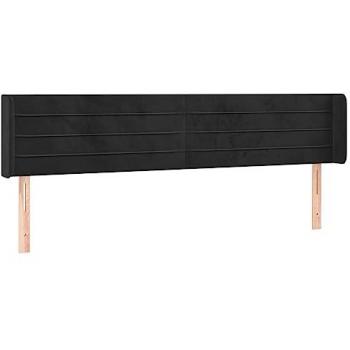 Testiera a led Nera 163x16x78/88 cm in Velluto Vidaxl 209478