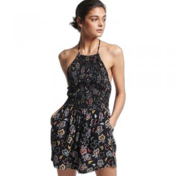 Tuta Corta Vintage Smocked Superdry Olivia Paisley Black 2XS
