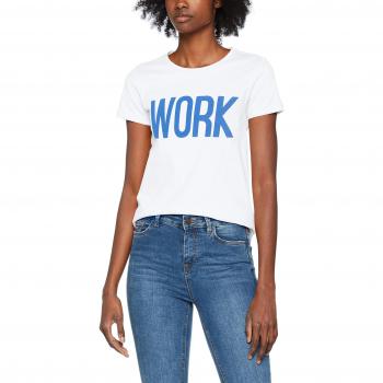 Camiseta de Mujer Only Onlriva SS Tee Noos, Talla Grande, Blanco